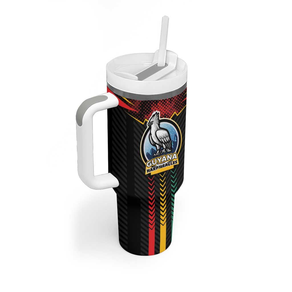 Custom Cricket Guyana Harpy Eagles Tumbler With Handle Let's Go Guyana