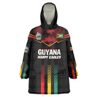 Custom Cricket Guyana Harpy Eagles Wearable Blanket Hoodie Let's Go Guyana