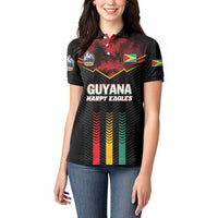 Custom Cricket Guyana Harpy Eagles Women Polo Shirt Let's Go Guyana