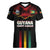 Custom Cricket Guyana Harpy Eagles Women V-Neck T-Shirt Let's Go Guyana
