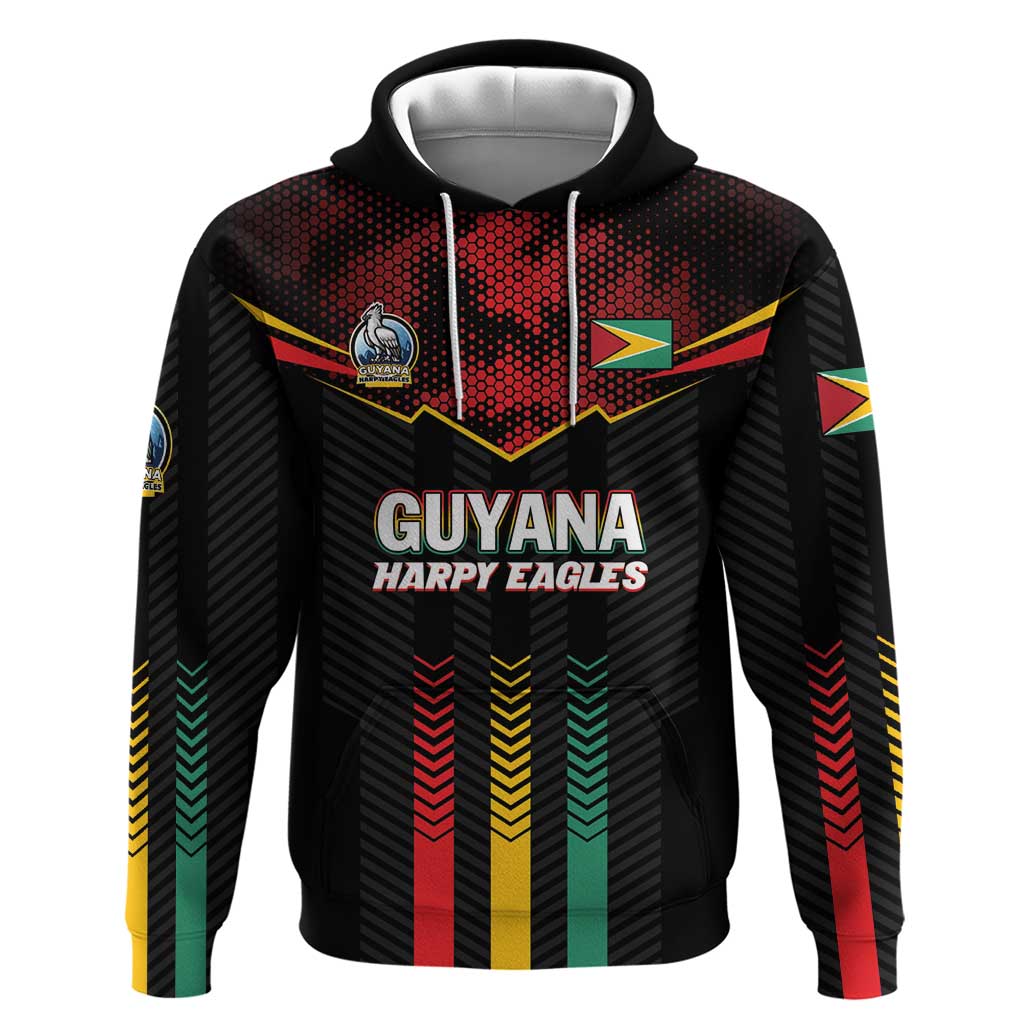 Custom Cricket Guyana Harpy Eagles Zip Hoodie Let's Go Guyana