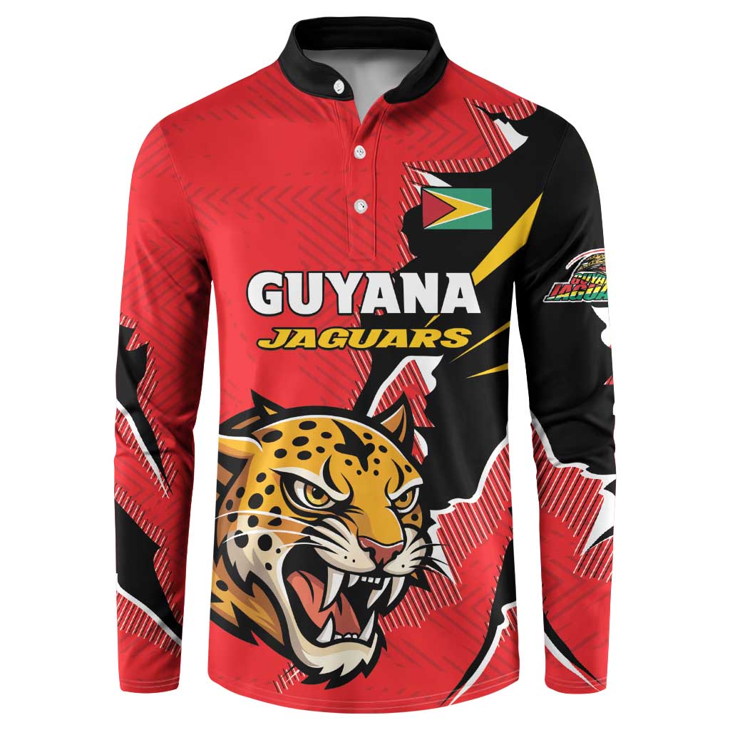 Custom Cricket Guyana Jaguars Button Sweatshirt Go Champion