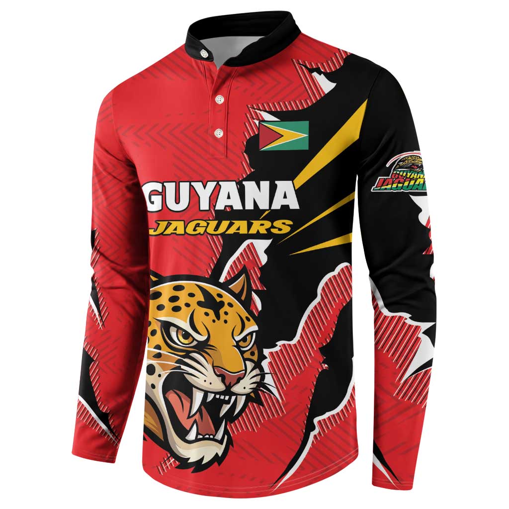 Custom Cricket Guyana Jaguars Button Sweatshirt Go Champion