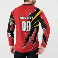 Custom Cricket Guyana Jaguars Button Sweatshirt Go Champion