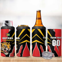 Custom Cricket Guyana Jaguars 4 in 1 Can Cooler Tumbler Go Champion