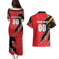 Custom Cricket Guyana Jaguars Couples Matching Puletasi and Hawaiian Shirt Go Champion