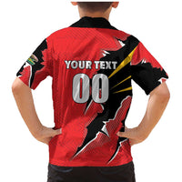 Custom Cricket Guyana Jaguars Family Matching Mermaid Dress and Hawaiian Shirt Go Champion