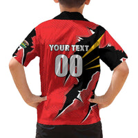 Custom Cricket Guyana Jaguars Family Matching Off The Shoulder Long Sleeve Dress and Hawaiian Shirt Go Champion