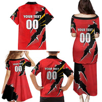 Custom Cricket Guyana Jaguars Family Matching Puletasi and Hawaiian Shirt Go Champion