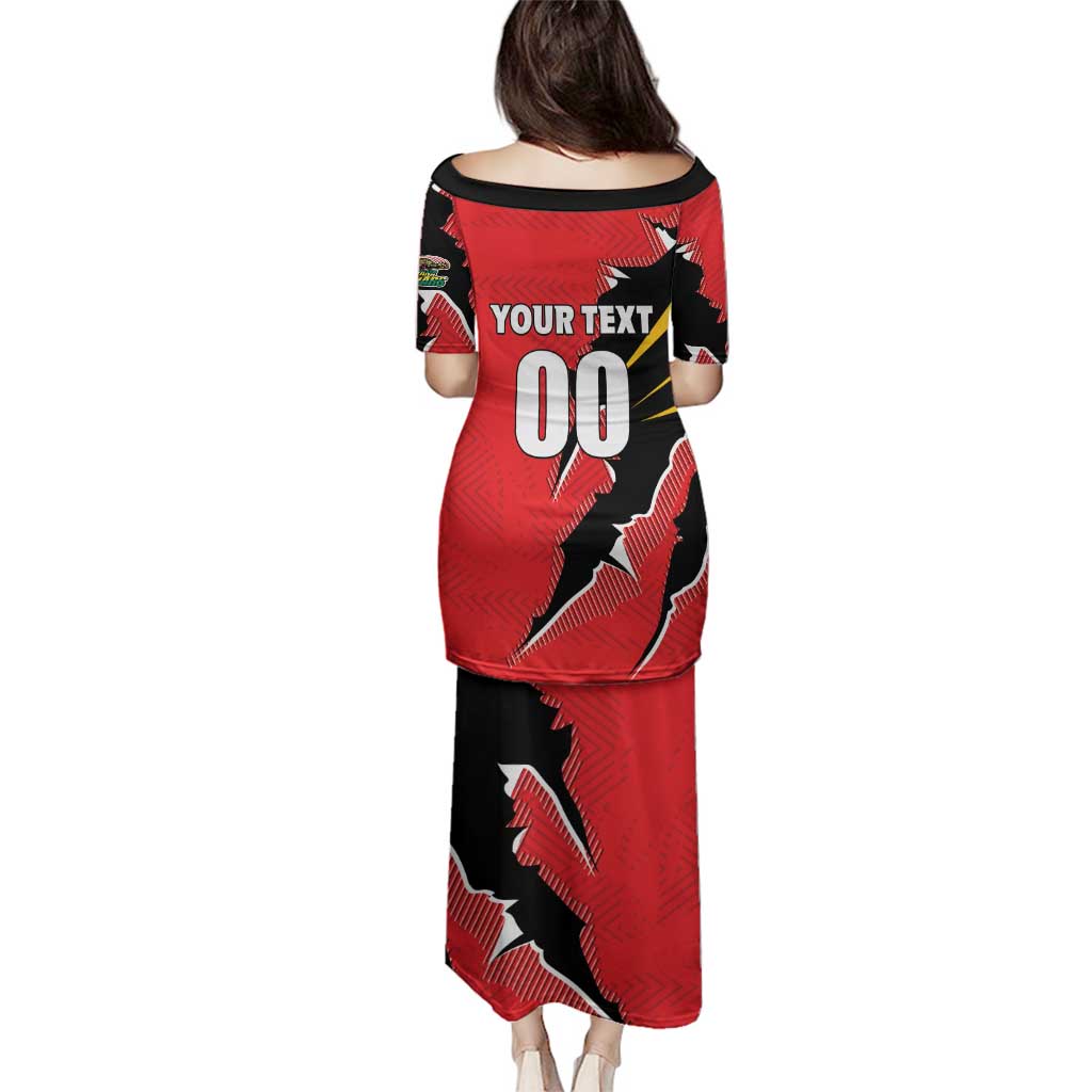 Custom Cricket Guyana Jaguars Family Matching Puletasi and Hawaiian Shirt Go Champion