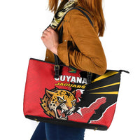 Cricket Guyana Jaguars Leather Tote Bag Go Champion