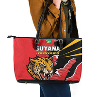 Cricket Guyana Jaguars Leather Tote Bag Go Champion