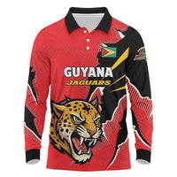 Custom Cricket Guyana Jaguars Long Sleeve Polo Shirt Go Champion