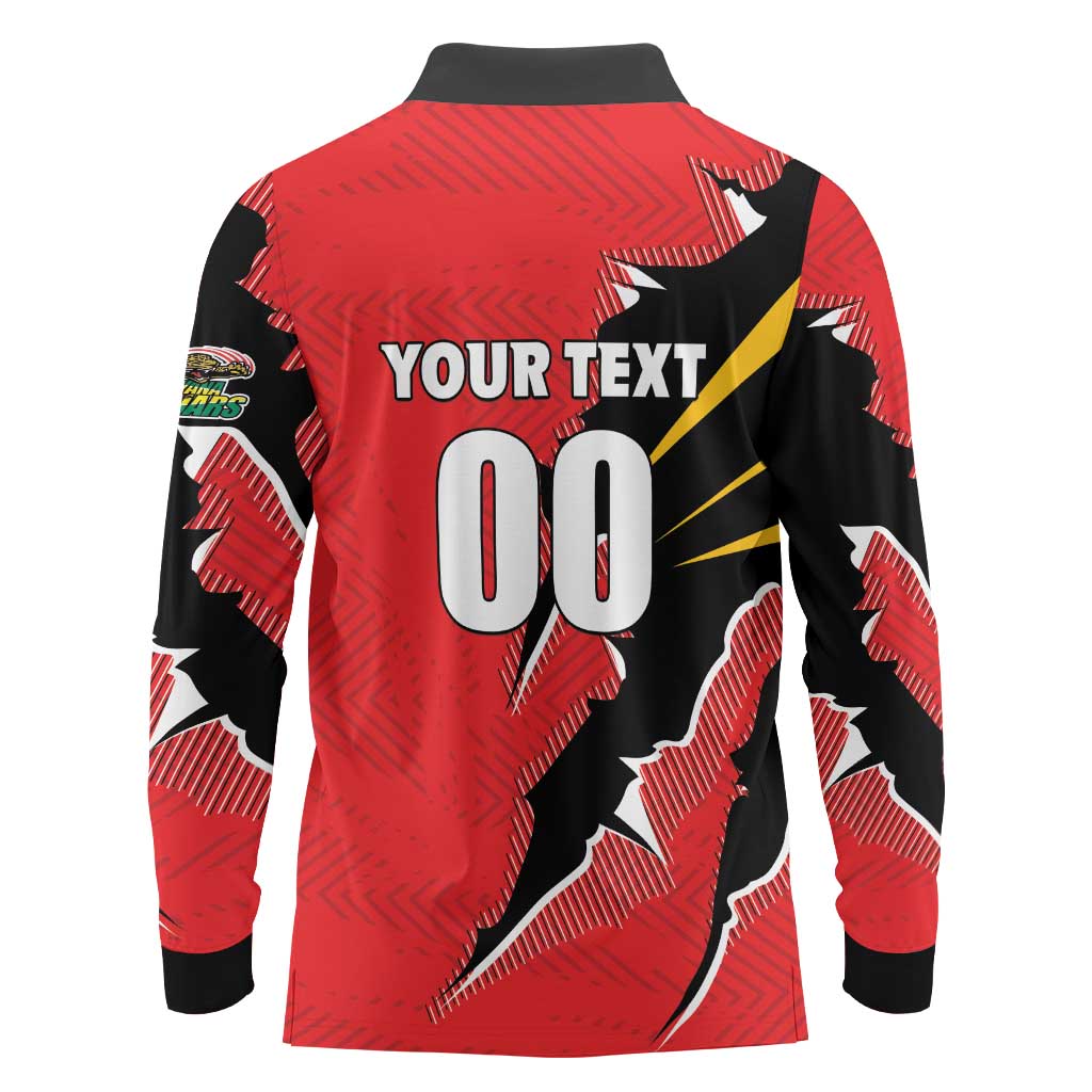 Custom Cricket Guyana Jaguars Long Sleeve Polo Shirt Go Champion