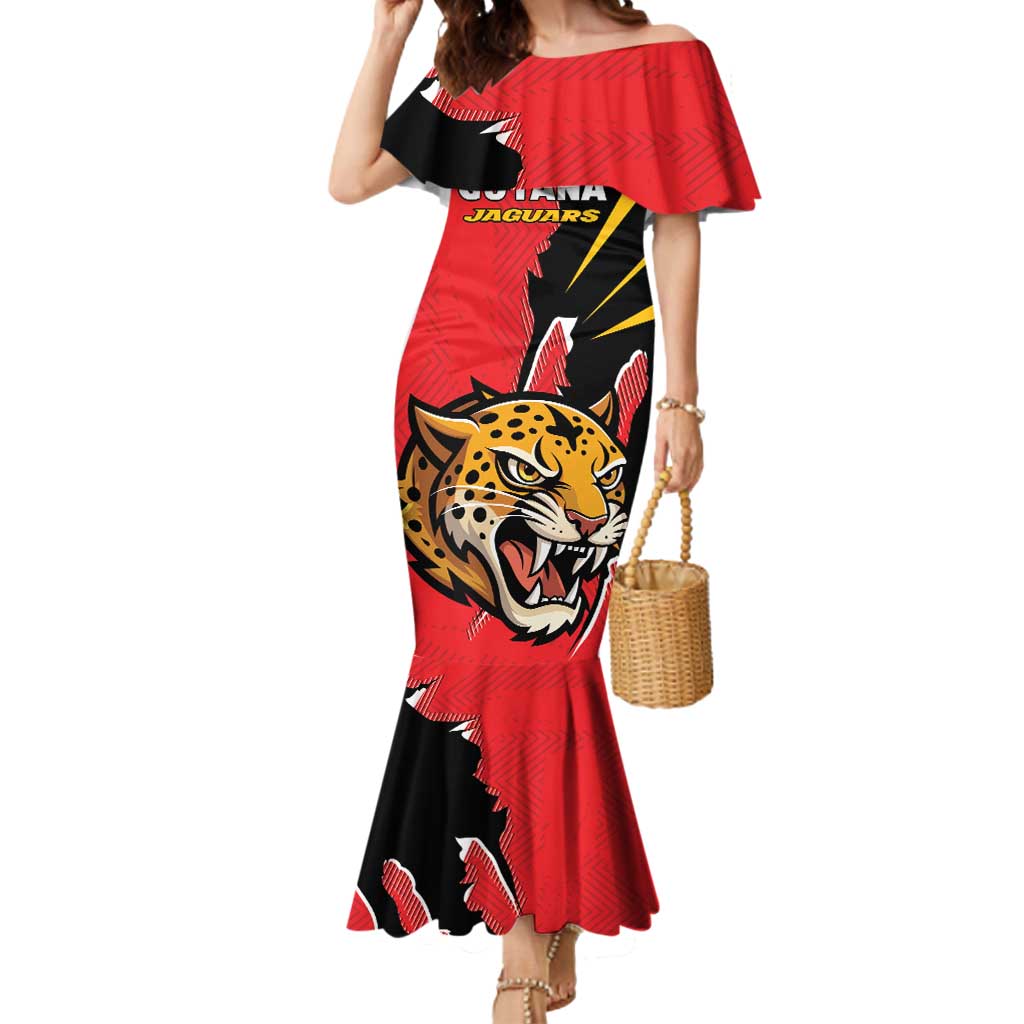 Custom Cricket Guyana Jaguars Mermaid Dress Go Champion