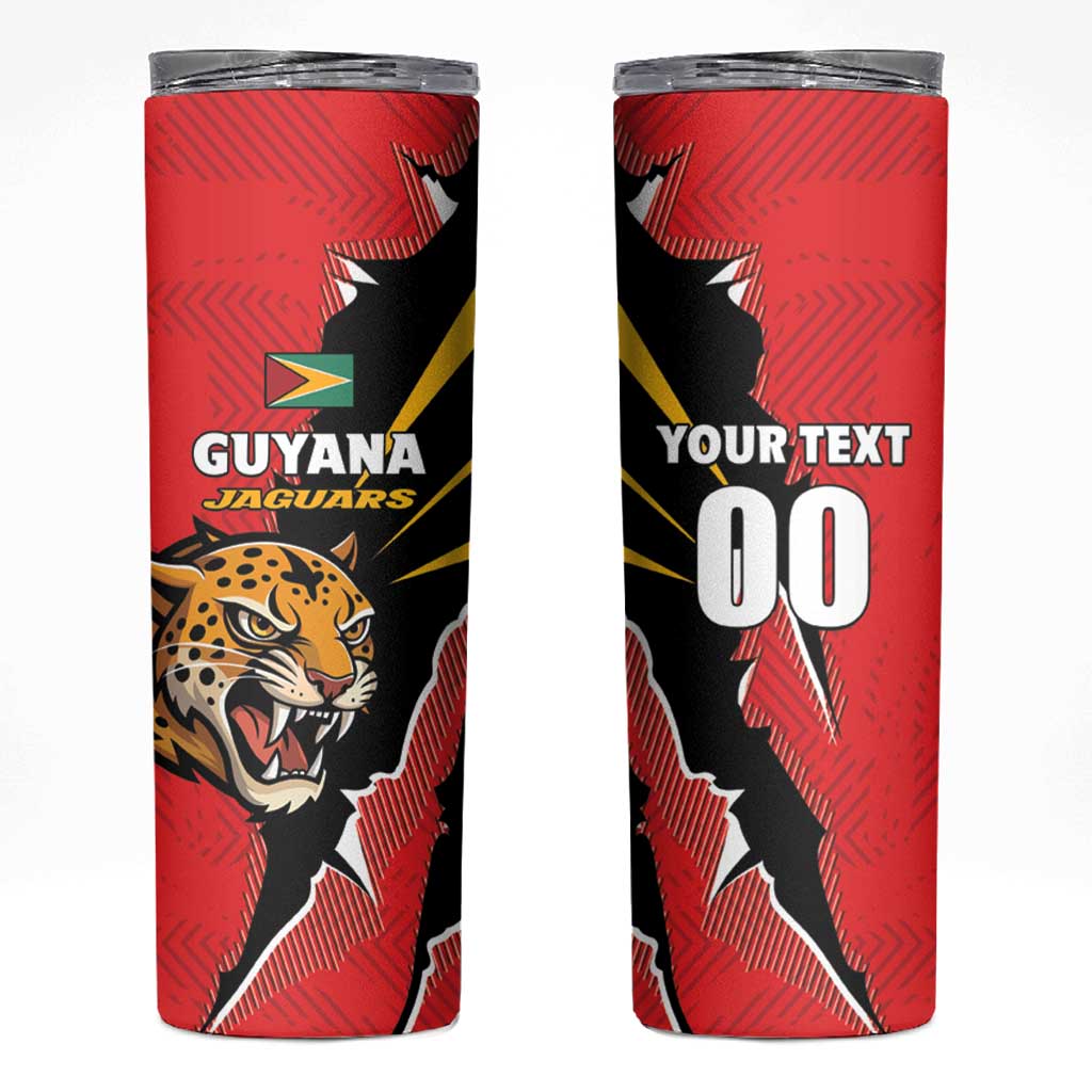 Custom Cricket Guyana Jaguars Skinny Tumbler Go Champion