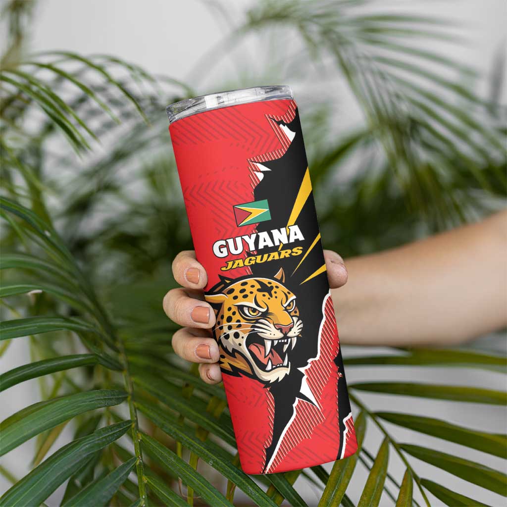 Custom Cricket Guyana Jaguars Skinny Tumbler Go Champion