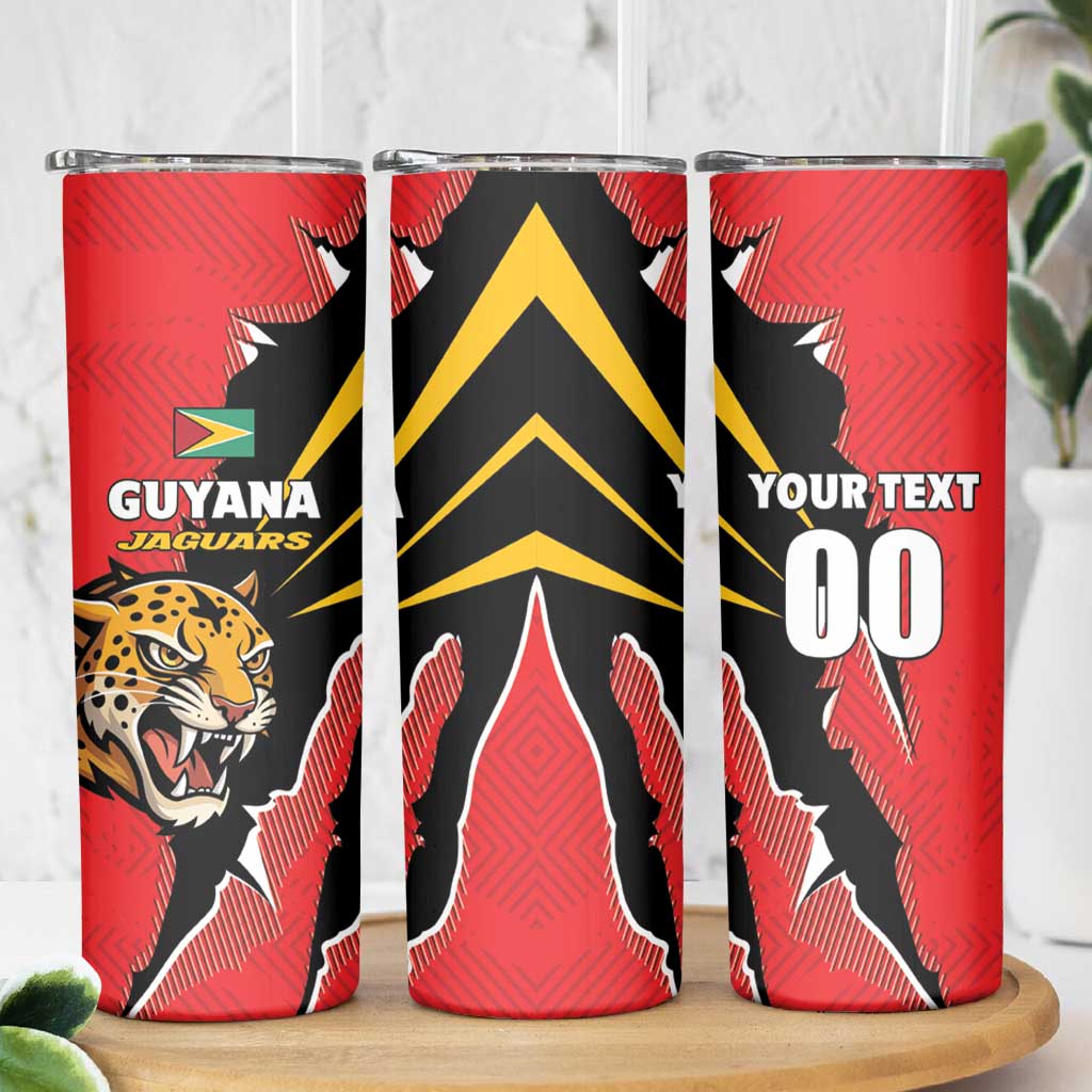 Custom Cricket Guyana Jaguars Skinny Tumbler Go Champion