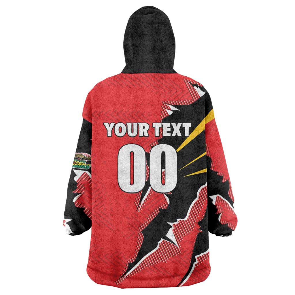 Custom Cricket Guyana Jaguars Wearable Blanket Hoodie Go Champion