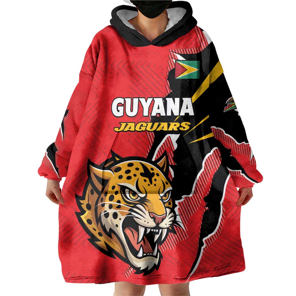 Custom Cricket Guyana Jaguars Wearable Blanket Hoodie Go Champion