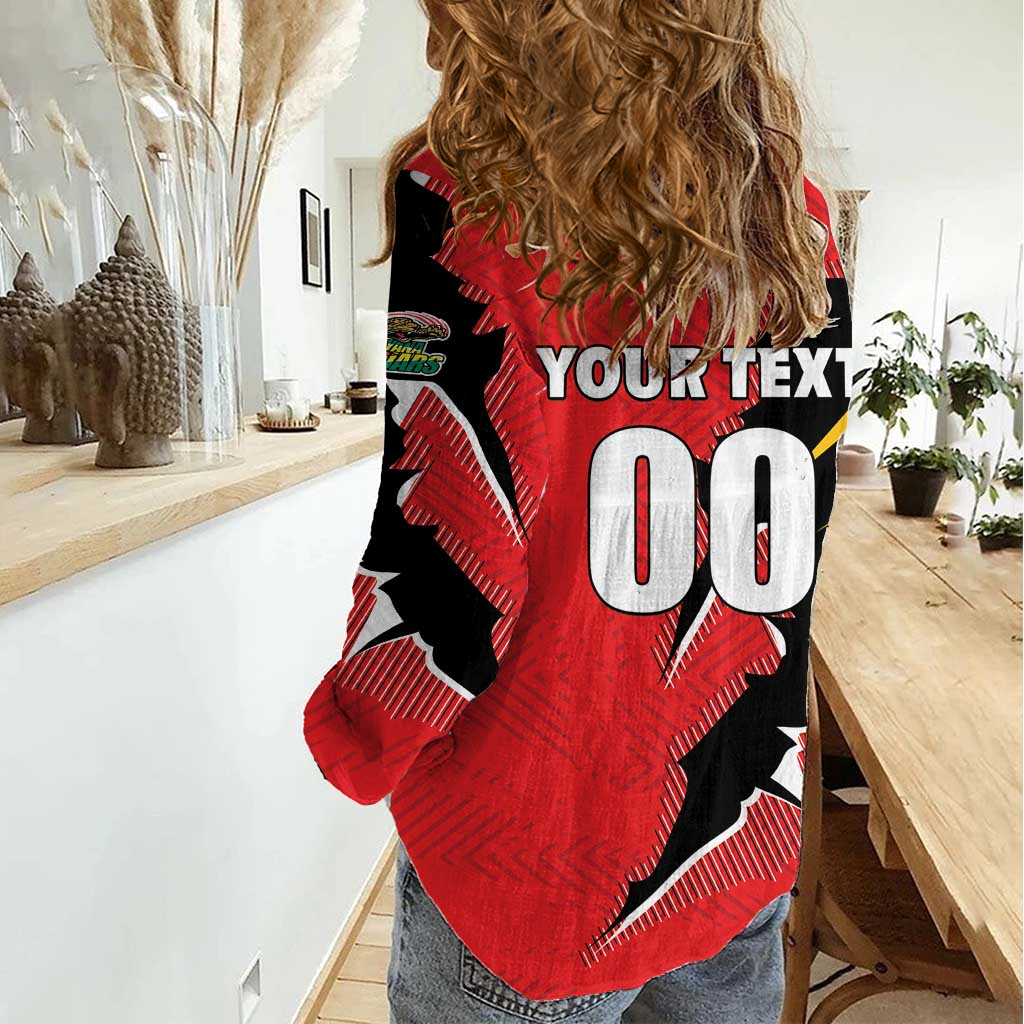 Custom Cricket Guyana Jaguars Women Casual Shirt Go Champion