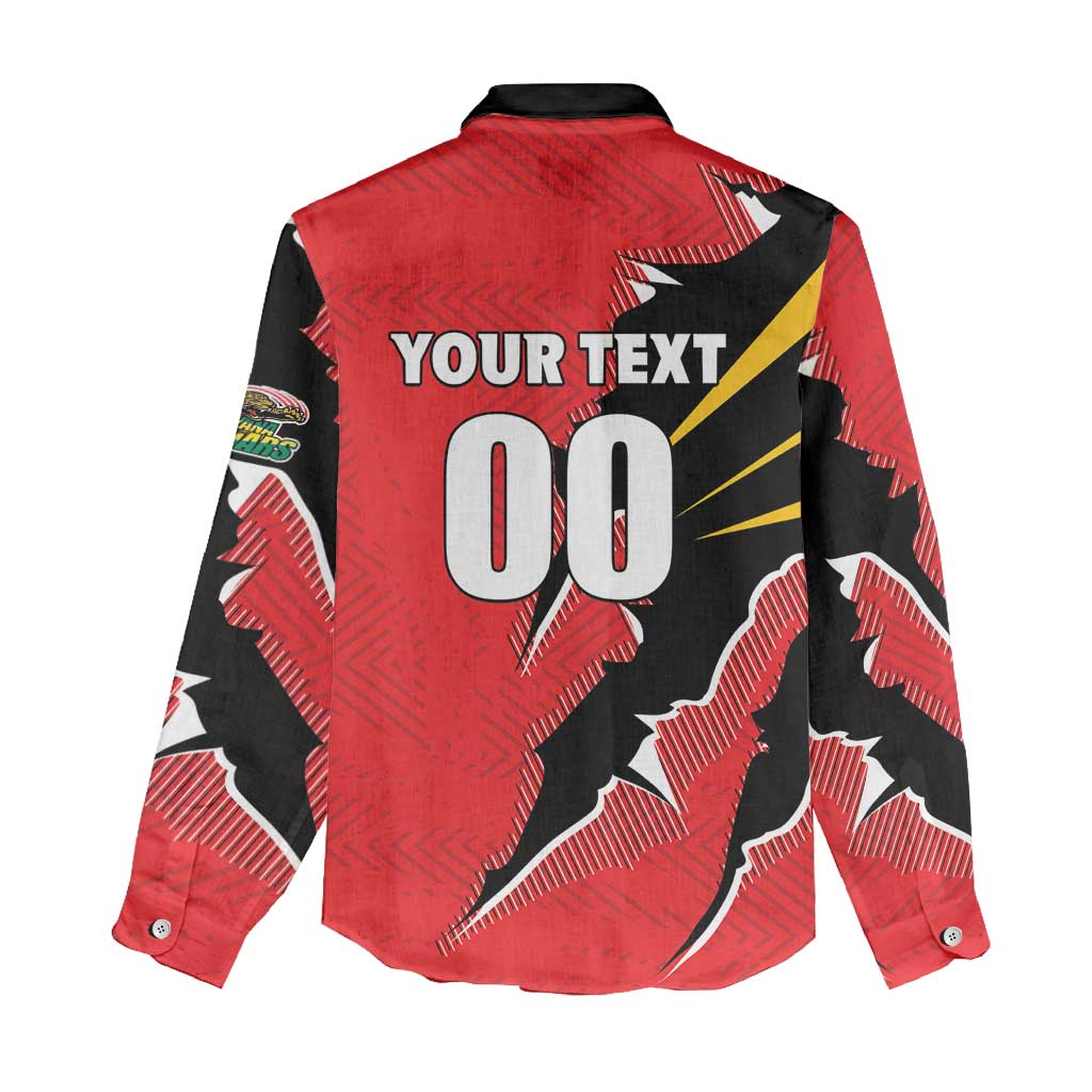 Custom Cricket Guyana Jaguars Women Casual Shirt Go Champion