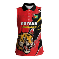 Custom Cricket Guyana Jaguars Women Sleeveless Polo Shirt Go Champion