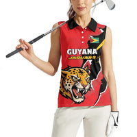 Custom Cricket Guyana Jaguars Women Sleeveless Polo Shirt Go Champion