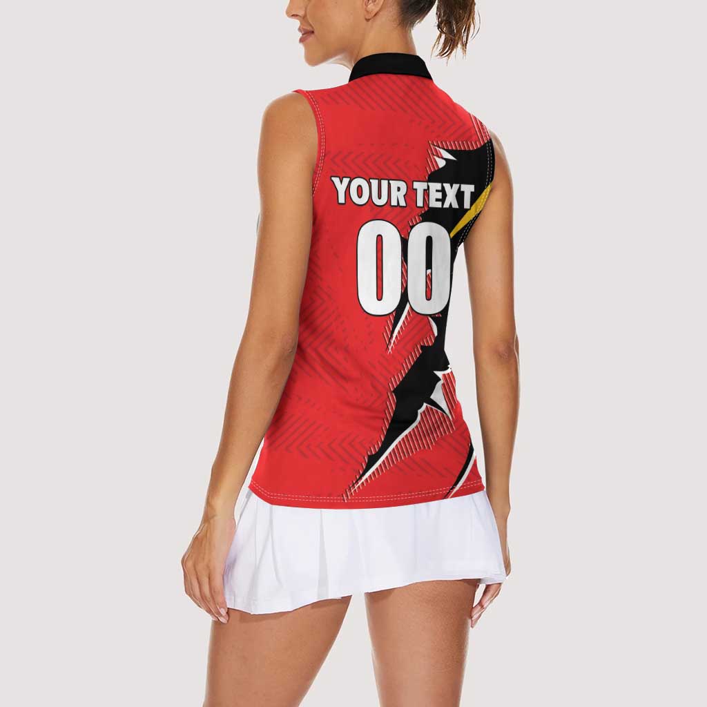 Custom Cricket Guyana Jaguars Women Sleeveless Polo Shirt Go Champion