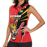 Custom Cricket Guyana Jaguars Women Sleeveless Polo Shirt Go Champion