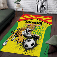 Football Guyana Area Rug Golden Jaguars