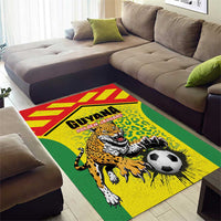 Football Guyana Area Rug Golden Jaguars
