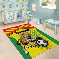 Football Guyana Area Rug Golden Jaguars