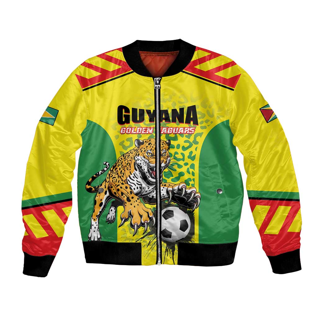 Custom Football Guyana Bomber Jacket Golden Jaguars