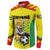 Custom Football Guyana Button Sweatshirt Golden Jaguars