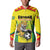 Custom Football Guyana Button Sweatshirt Golden Jaguars