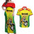 Custom Football Guyana Couples Matching Off Shoulder Maxi Dress and Hawaiian Shirt Golden Jaguars