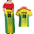 Custom Football Guyana Couples Matching Off Shoulder Maxi Dress and Hawaiian Shirt Golden Jaguars