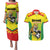 Custom Football Guyana Couples Matching Puletasi and Hawaiian Shirt Golden Jaguars