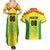 Custom Football Guyana Couples Matching Summer Maxi Dress and Hawaiian Shirt Golden Jaguars