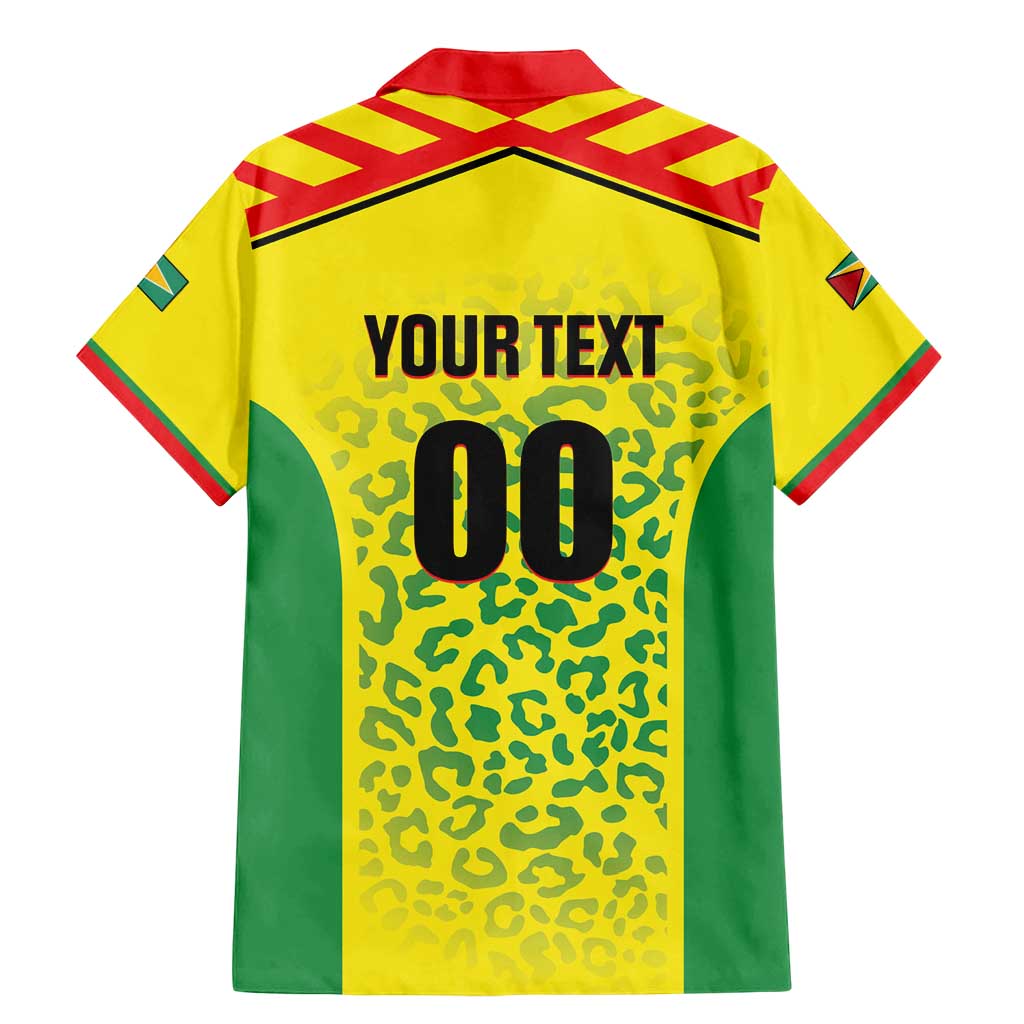 Custom Football Guyana Family Matching Mermaid Dress and Hawaiian Shirt Golden Jaguars