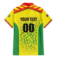 Custom Football Guyana Family Matching Mermaid Dress and Hawaiian Shirt Golden Jaguars