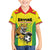 Custom Football Guyana Family Matching Off The Shoulder Long Sleeve Dress and Hawaiian Shirt Golden Jaguars