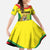 Custom Football Guyana Family Matching Off Shoulder Maxi Dress and Hawaiian Shirt Golden Jaguars