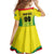 Custom Football Guyana Family Matching Off Shoulder Maxi Dress and Hawaiian Shirt Golden Jaguars