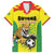Custom Football Guyana Family Matching Off Shoulder Maxi Dress and Hawaiian Shirt Golden Jaguars