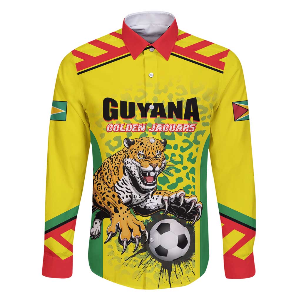 Custom Football Guyana Family Matching Puletasi and Hawaiian Shirt Golden Jaguars
