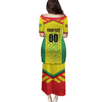 Custom Football Guyana Family Matching Puletasi and Hawaiian Shirt Golden Jaguars