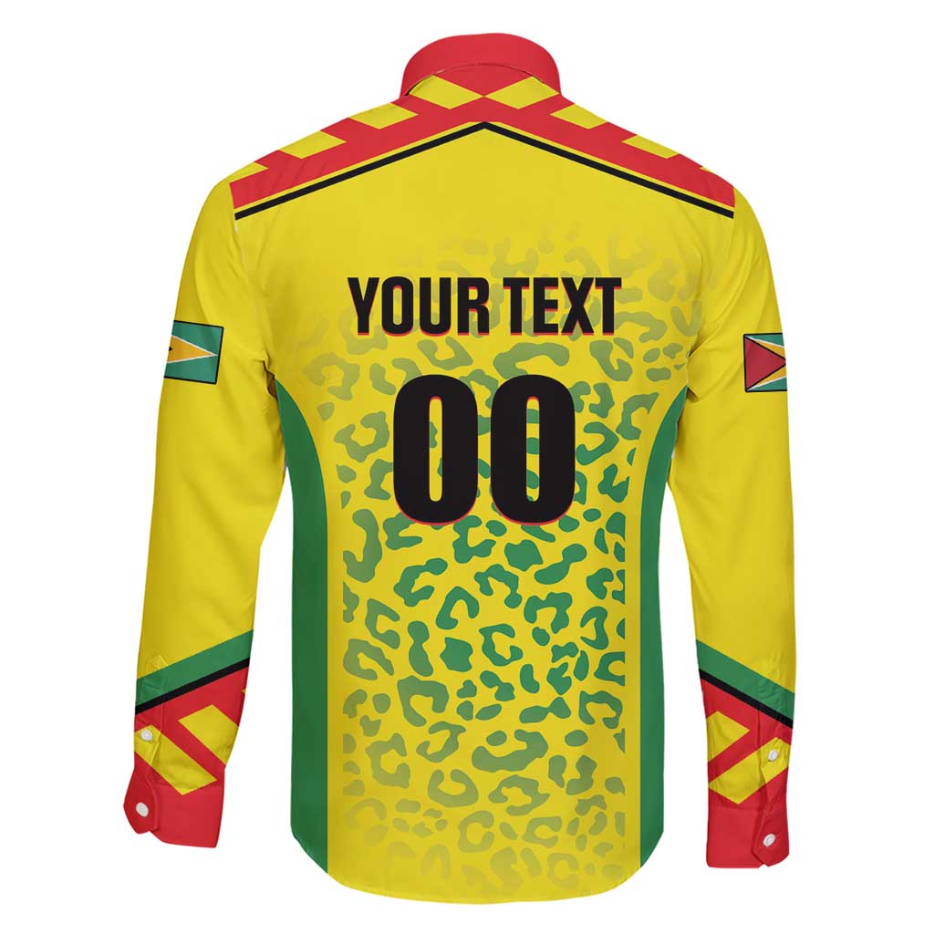 Custom Football Guyana Family Matching Short Sleeve Bodycon Dress and Hawaiian Shirt Golden Jaguars