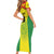 Custom Football Guyana Family Matching Short Sleeve Bodycon Dress and Hawaiian Shirt Golden Jaguars